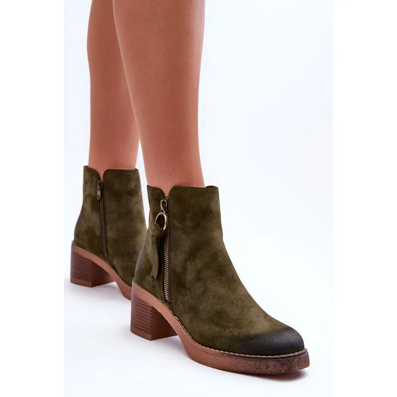 Women's Classic Suede Boots, Lime Green