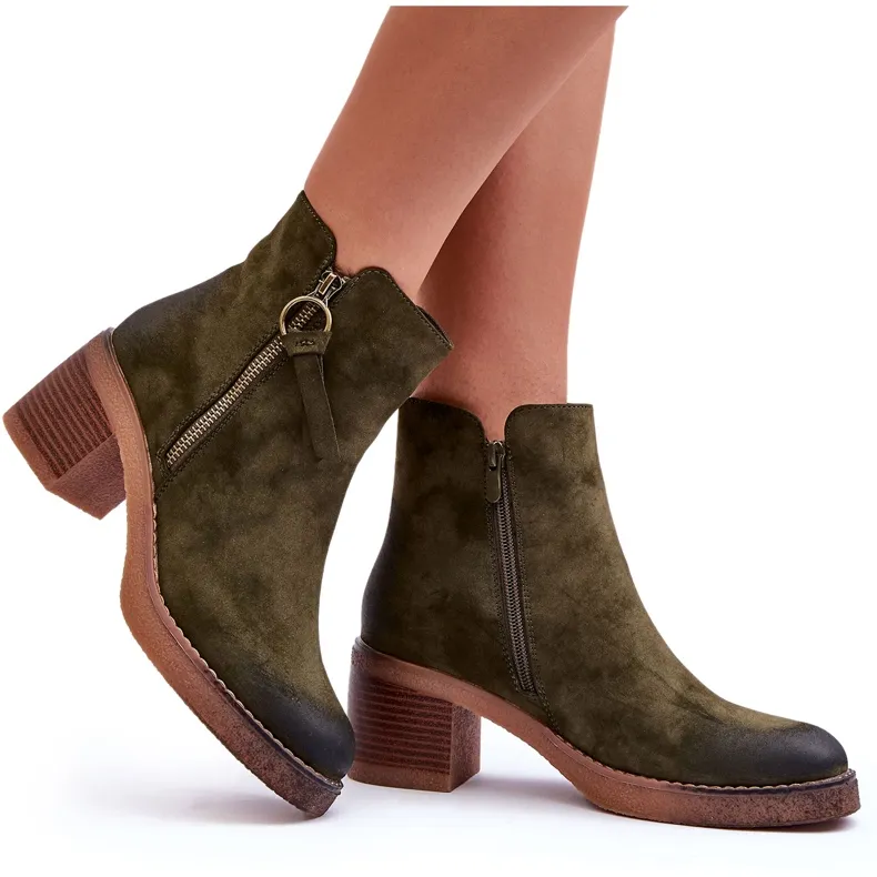 Women's Classic Suede Boots, Lime Green