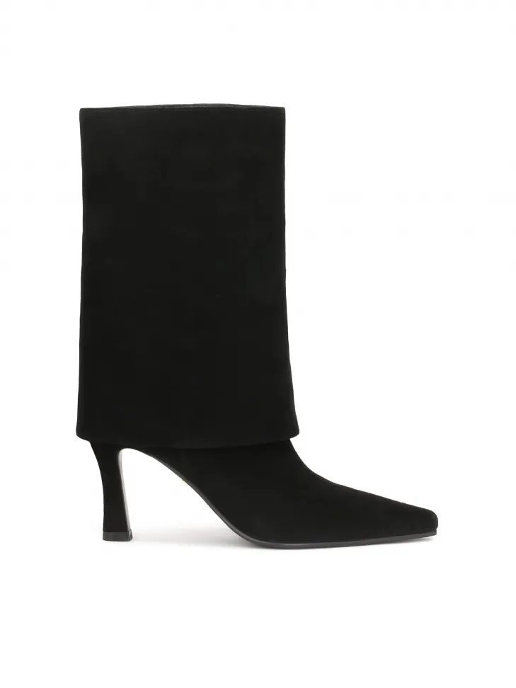 Women's Rolled Cuff Suede Boots