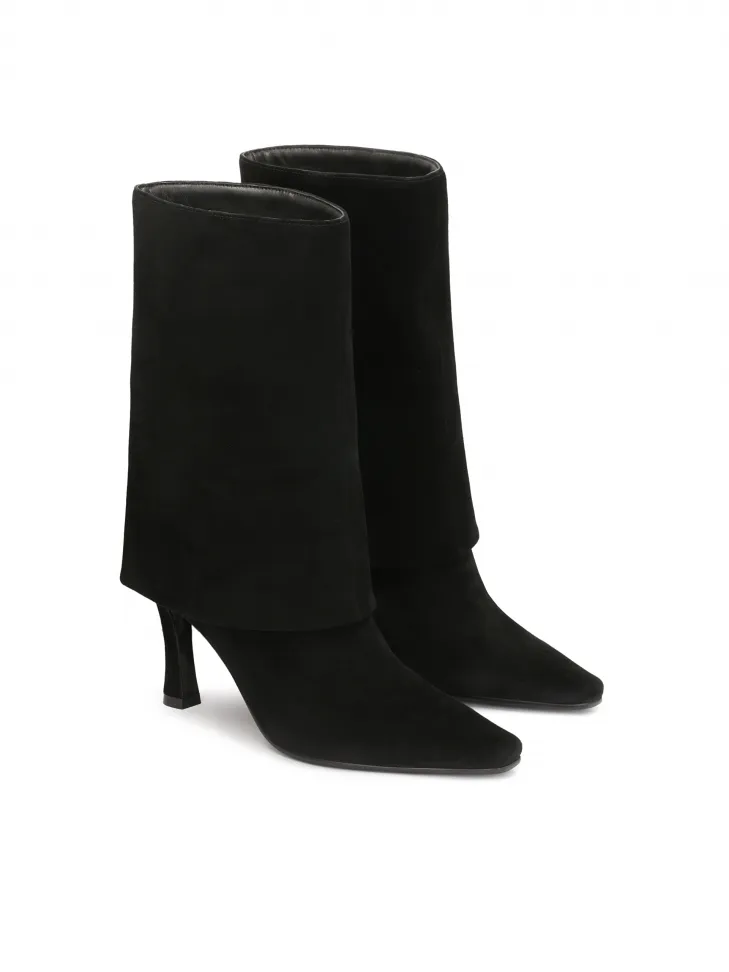 Women's Rolled Cuff Suede Boots