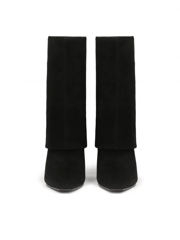 Women's Rolled Cuff Suede Boots