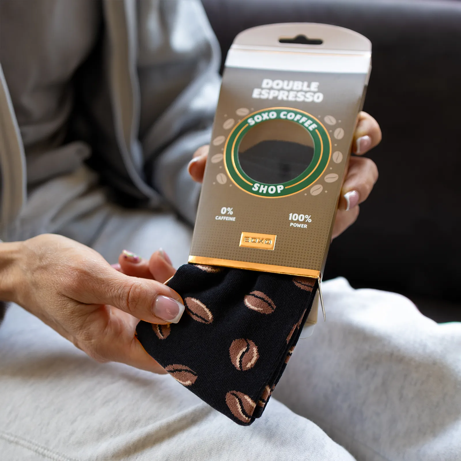 Women's Soxo Espresso Socks