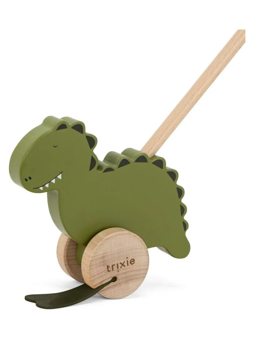 Wooden Push Toy Mr Dino - Trixie - Green