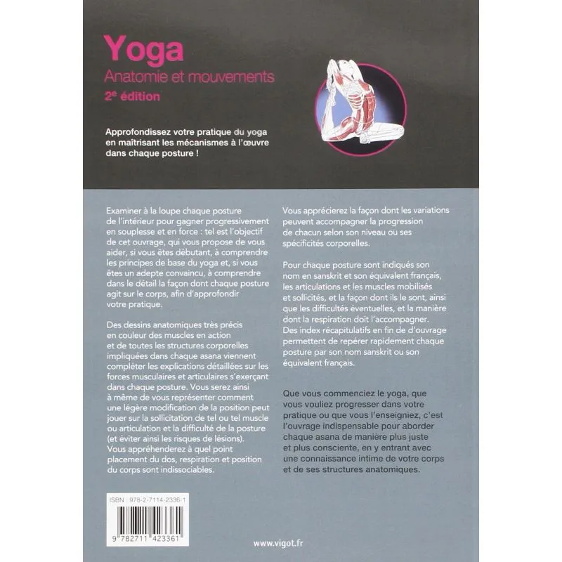 Yoga Anatomy and Movement Book - Vigot Publisher