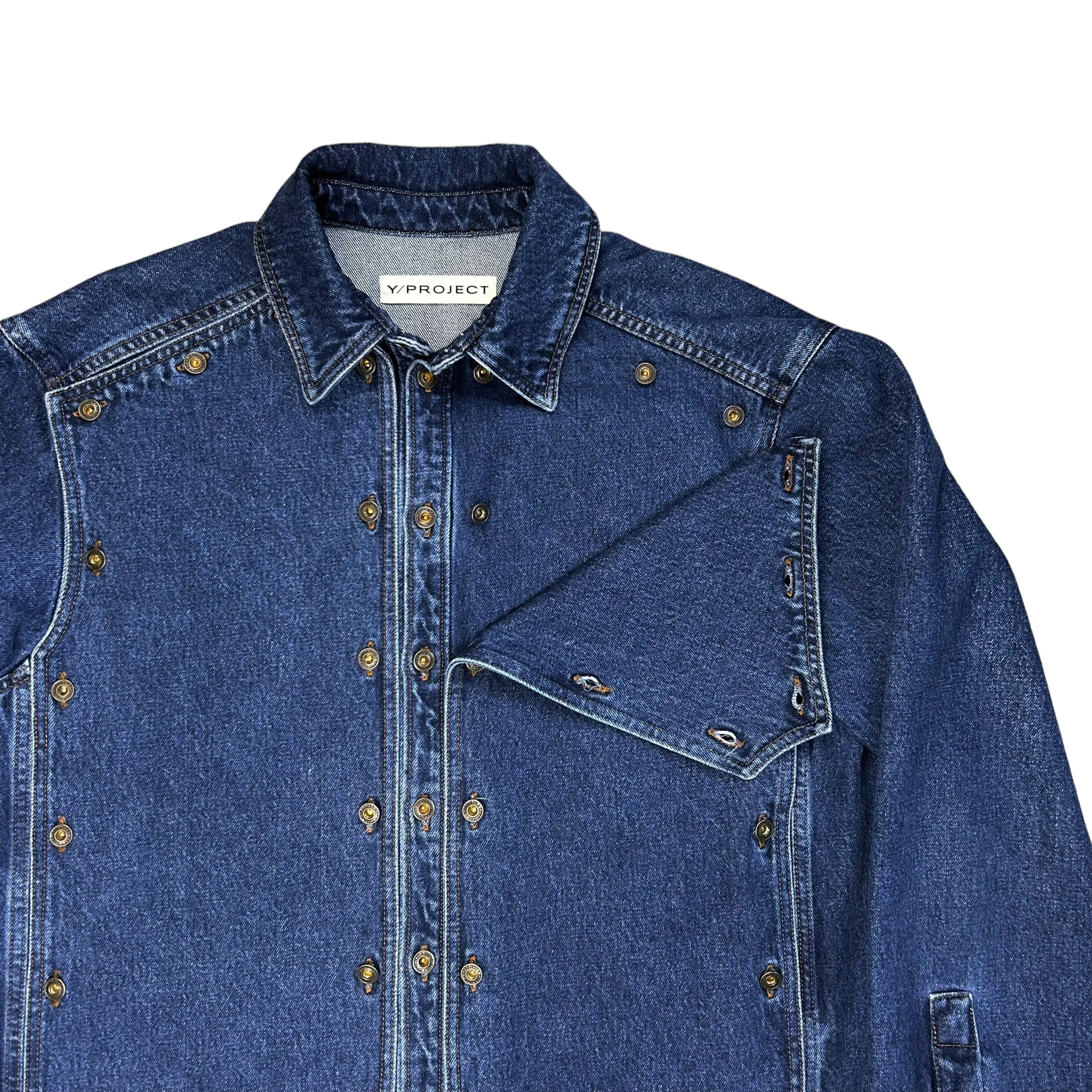 Y/Project AW22 Snap Panel Denim Shirt