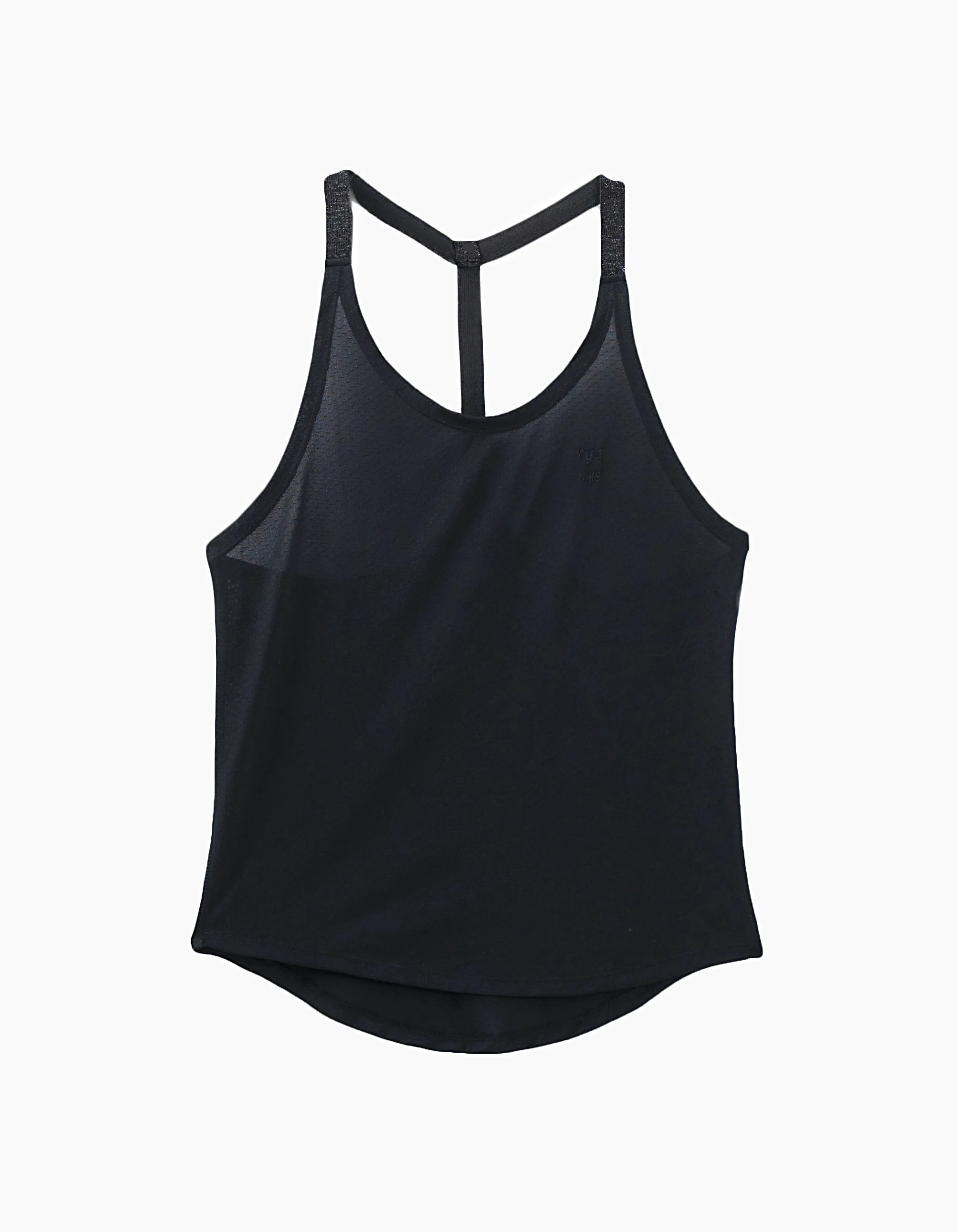 YUJ x IKKS Women's Black Strap Yoga Tank Top